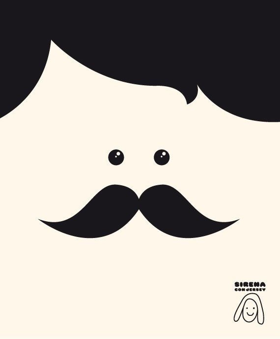 Mr. Moustache tote bag