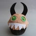 Guy Monster Christmas Ornament Fake Cupcake for photography session props or for girls and boys rooms decoration