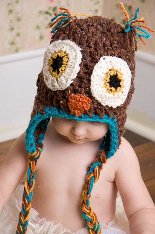 Baby Owl Hat with Earflaps (Baby & Child)