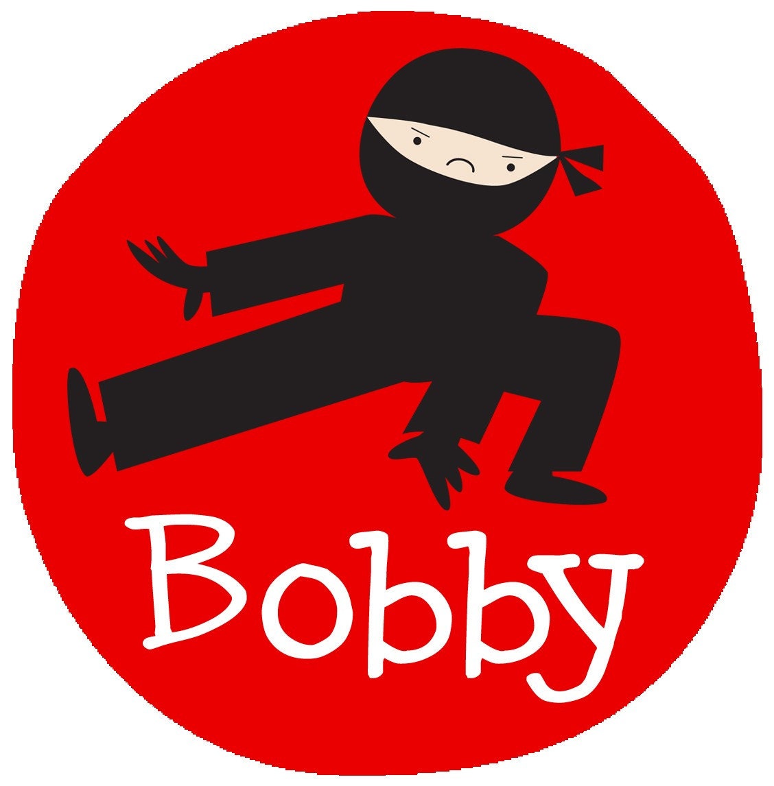Personalized BOY NINJA Design - Baby Bodysuit or Toddler Tee - Available in various colors and sizes