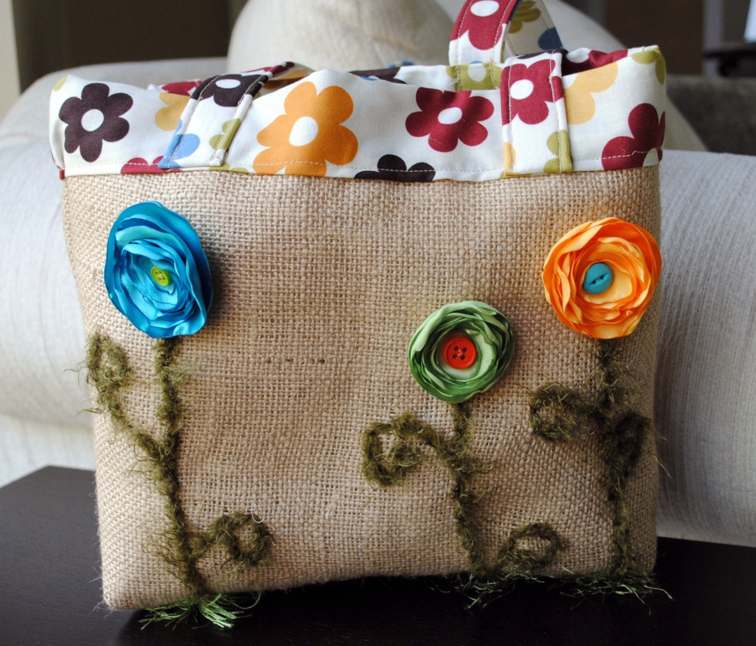 Funky spring flower purse