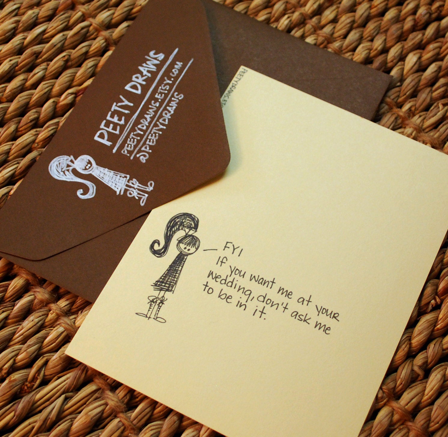 If You Want Me At Your Wedding, Don't Ask Me To Be In It - Peety Wedding Card Collection