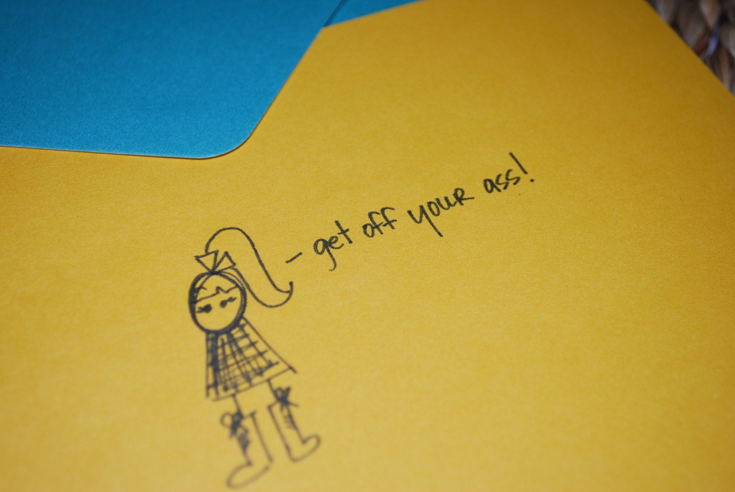 Get off your ass - Sassy Peety Card Collection