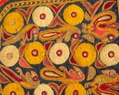 Antique embroidery applique Folk Art Textile 20