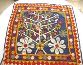 Folk art textile, antique embroidery,applique