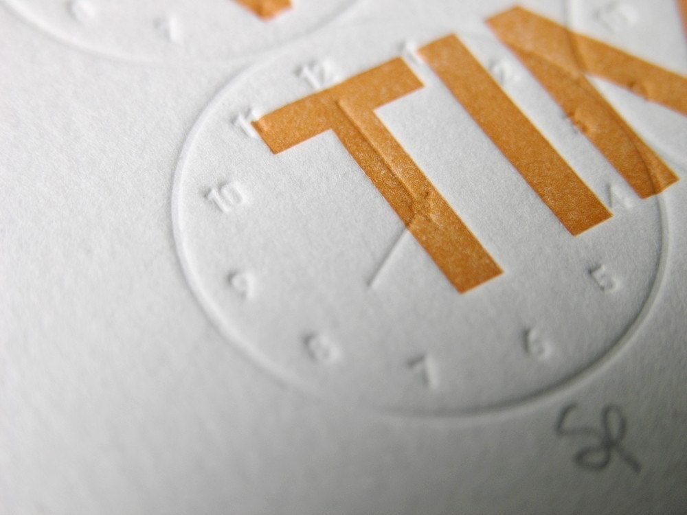 Letterpress Print - Wasted Time