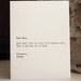 dear mary. letterpress card