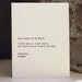 dear people of the world. letterpress card