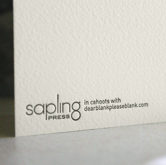 dear movie watcher. letterpress card