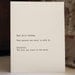 dear movie watcher. letterpress card