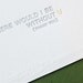 thank you (without u) letterpress card