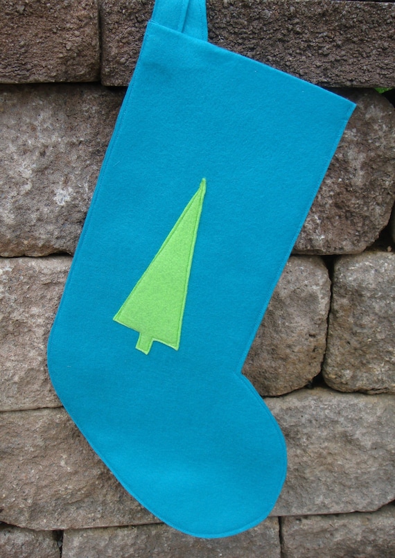 Items similar to Christmas Stocking Mid Century Modern Christmas