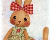 Bunny Rabbit PATTERN, PDF Instant Download pattern, SEWING, Rag Doll, Softie, Cloth Doll, Digital Download