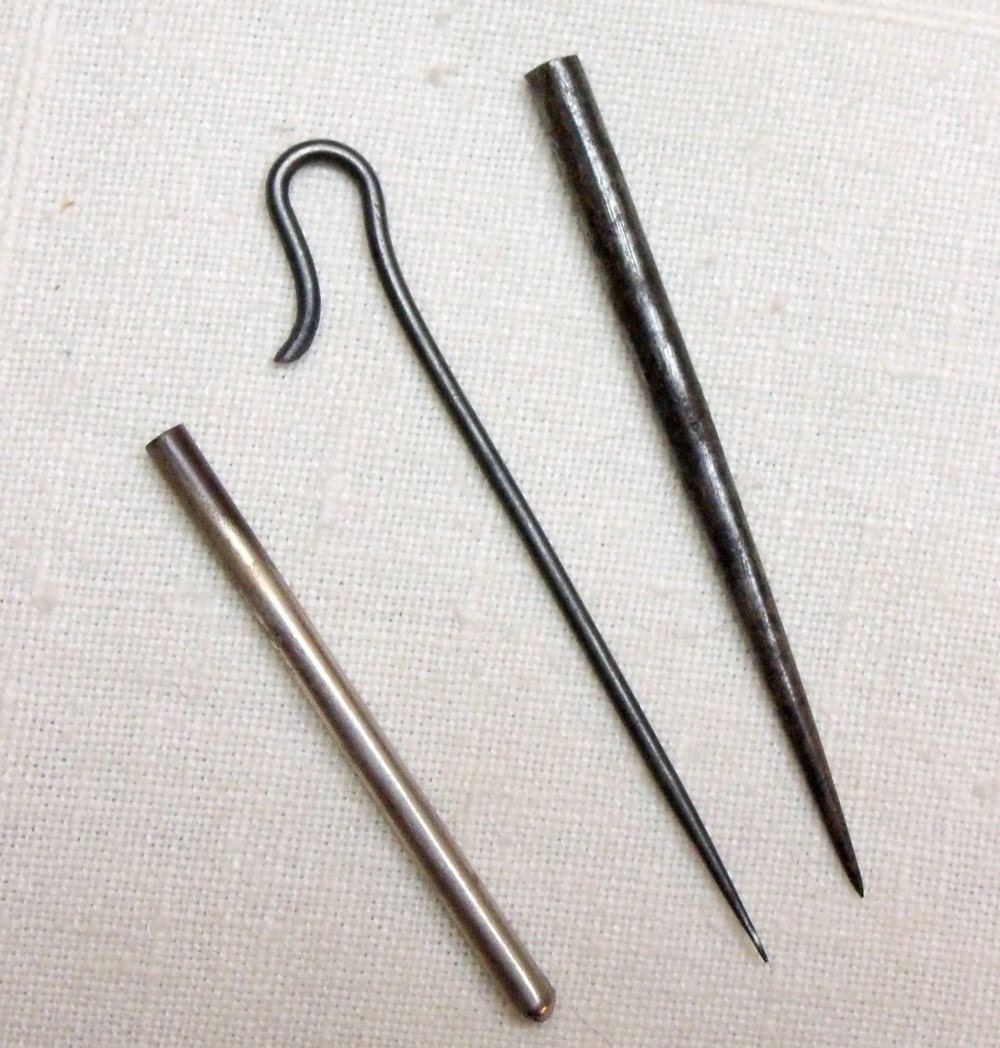 c1800 Scrimshaw Scribe 3 Pieces Sailor Tools by Pinedrops on Etsy