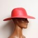 1980s Red Floppy Straw Hat - Womens Woven Wide Brim Beachy Summer Hat