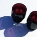 Vintage Glass Goblets Dark Red Violet Set of 2 Thick Heavy Glass Deep Color Holiday Gift under 15 USD