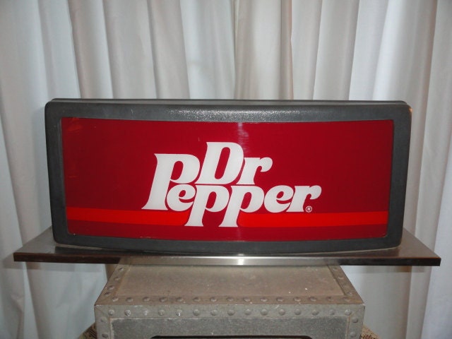 Vintage Dr. Pepper Advertising Sign Light Store Display 19" wide