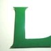 Vintage Letter L Industrial Initials Green Name Wall Decor 10 inches