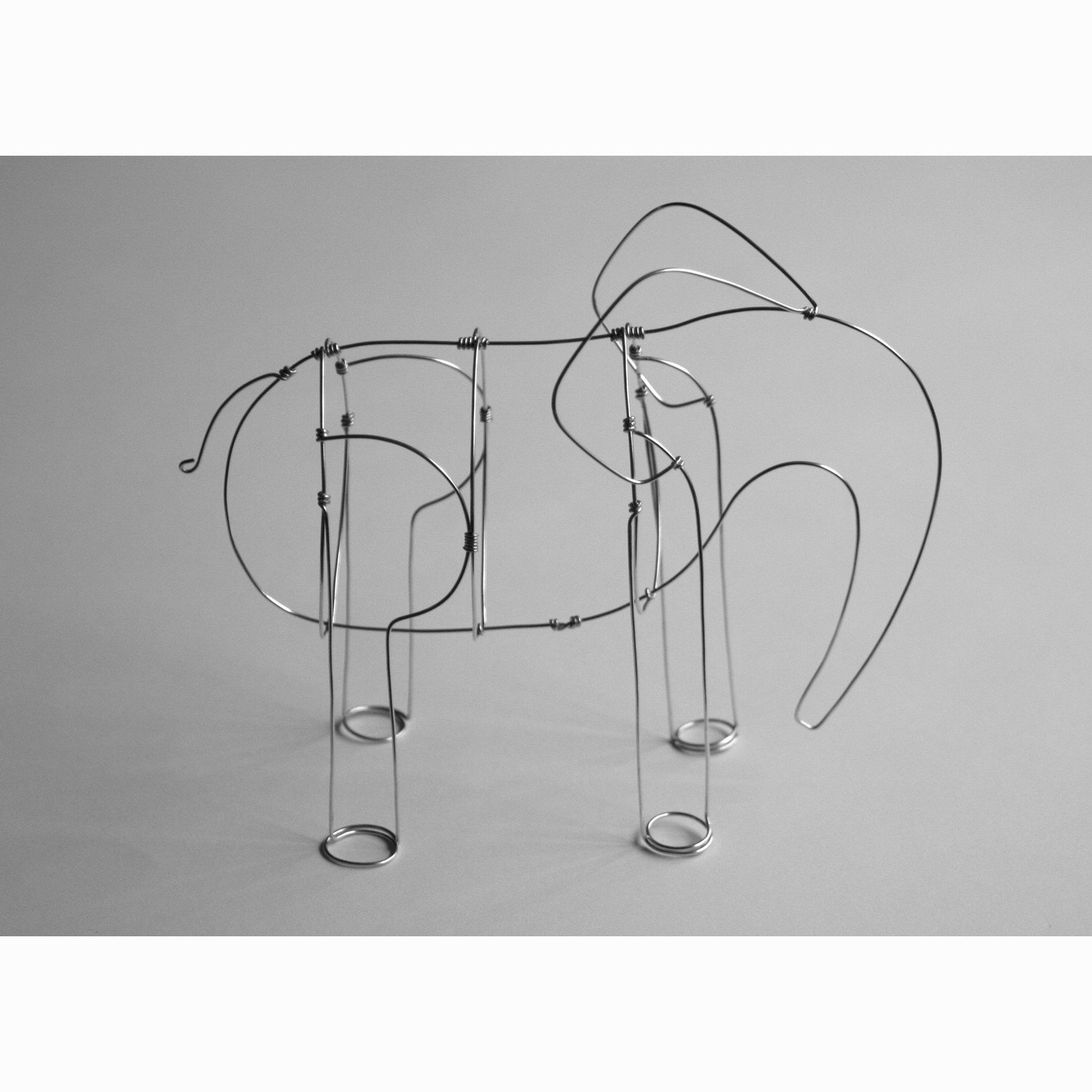 elephant wire sculpture