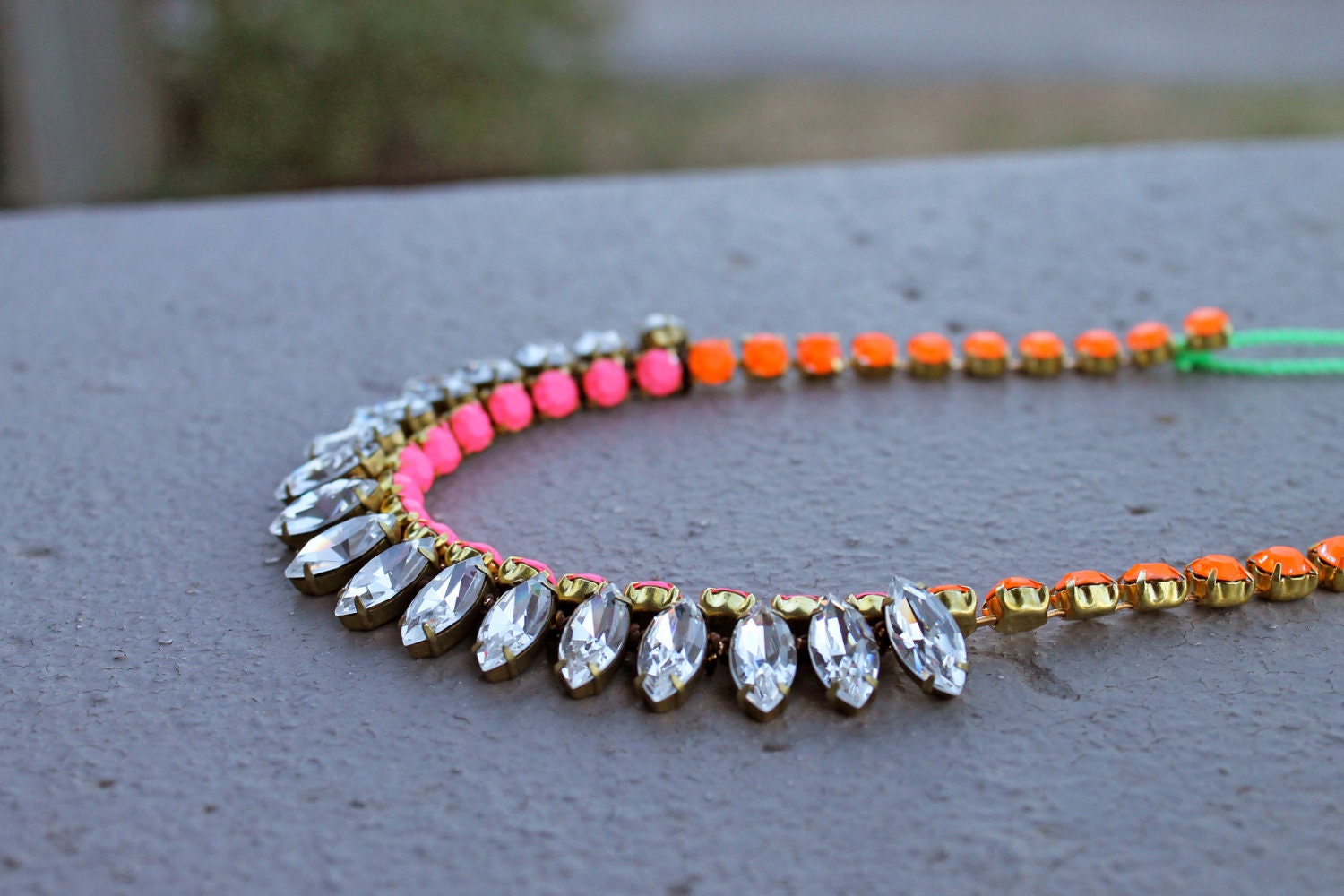 Neon Navette Necklace