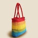 Felted wool bag purse pouch with rainbow design. in handmade