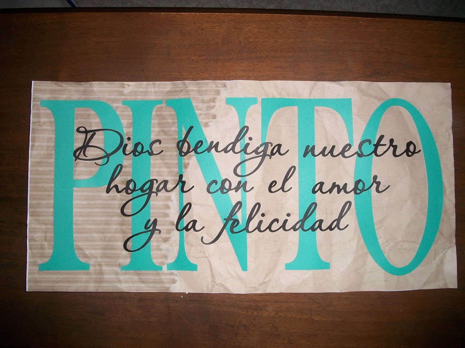 Spanish family name sign inspirational custom made Christmas gift  wall hanging home decor  distressed shabby chic
