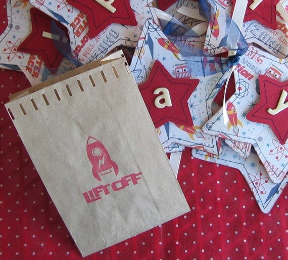 Rocketship Birthday Party Candy Favor Bags Il_570xn