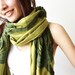 Cozy and Chic with Vine Floral in Emerald Green Soft Cotton Scarf