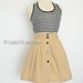 Sale 30% off/ 60's Style Short Full Skirt in Beige
