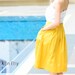 60's Style Full Skirt 3 Pleats Front in Narzissen Yellow