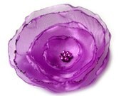 romantic amethyst purple rose flower brooch