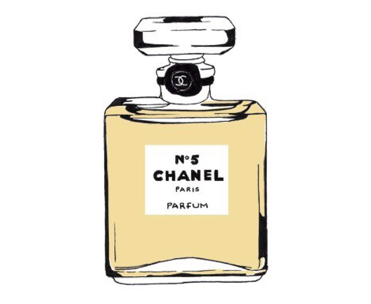 Chanel No.5 Illustration Perfume Bottle Fashion by pencilstitches