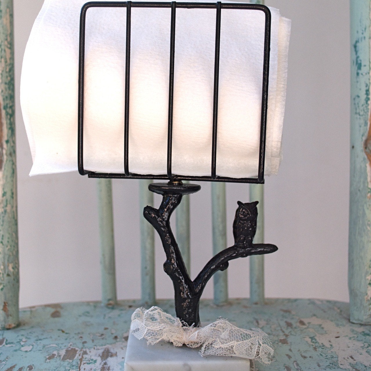 INVENTORY SALE...Vintage Upcycled Napkin or Letter Holder...Clearance Price Reduced
