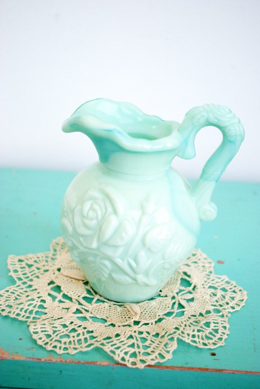 Vintage Small Blue Avon Pitcher