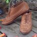 Vintage BARE TRAPS Woven Leather Moccasin PIXIE Boots Size 7