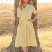 RESERVED Vintage 1950s Summer Day Dress in Yellow Plaid w Sailor Collar . Mad Men . Womens Large