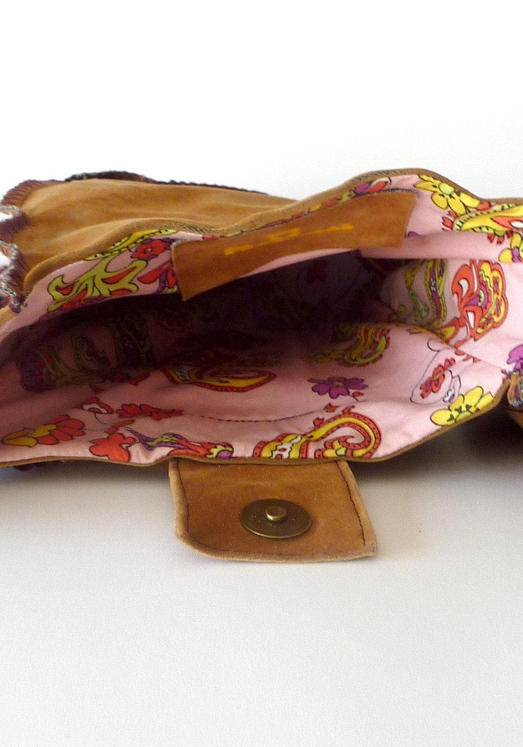 Owl Purse- OOAK Bead Embroidered fuax Suede Bag