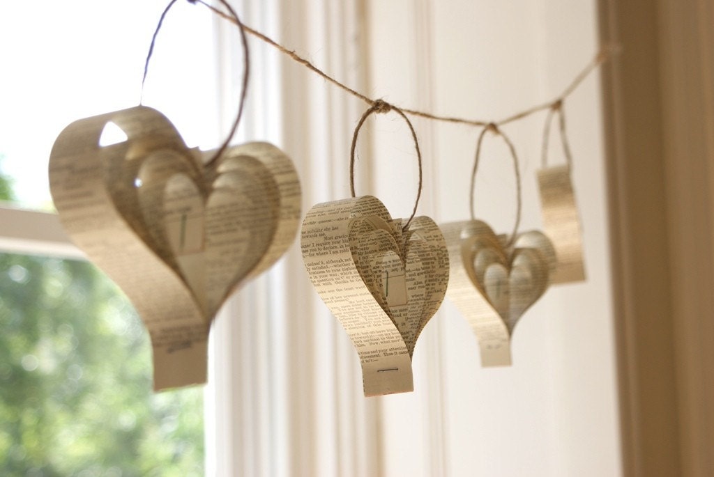 Wedding Bunting Decoration Old Books Shakespeare