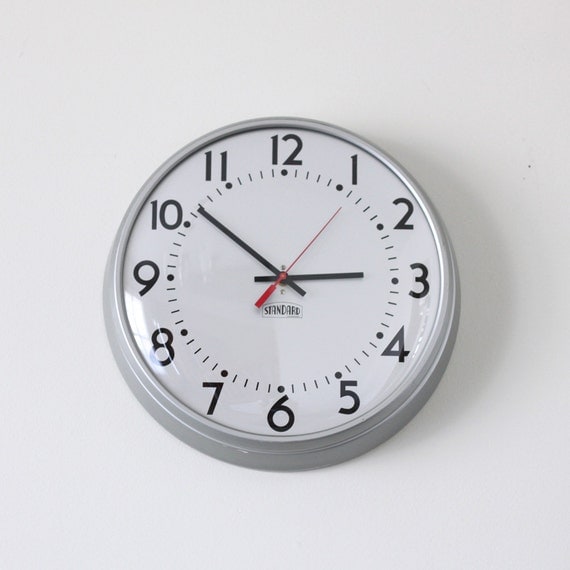 industrial modern school clock