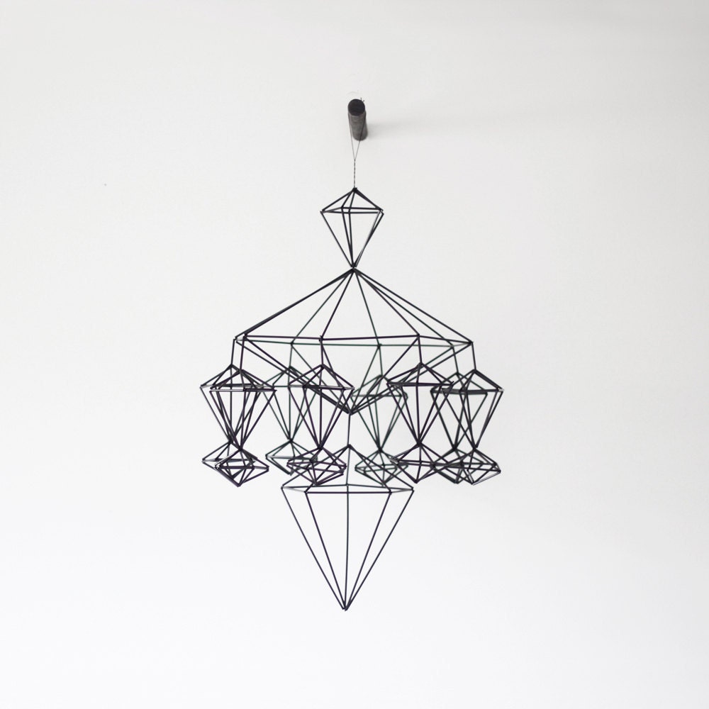 Himmeli no. 8 / Modern Hanging Mobile / Geometric Sculpture