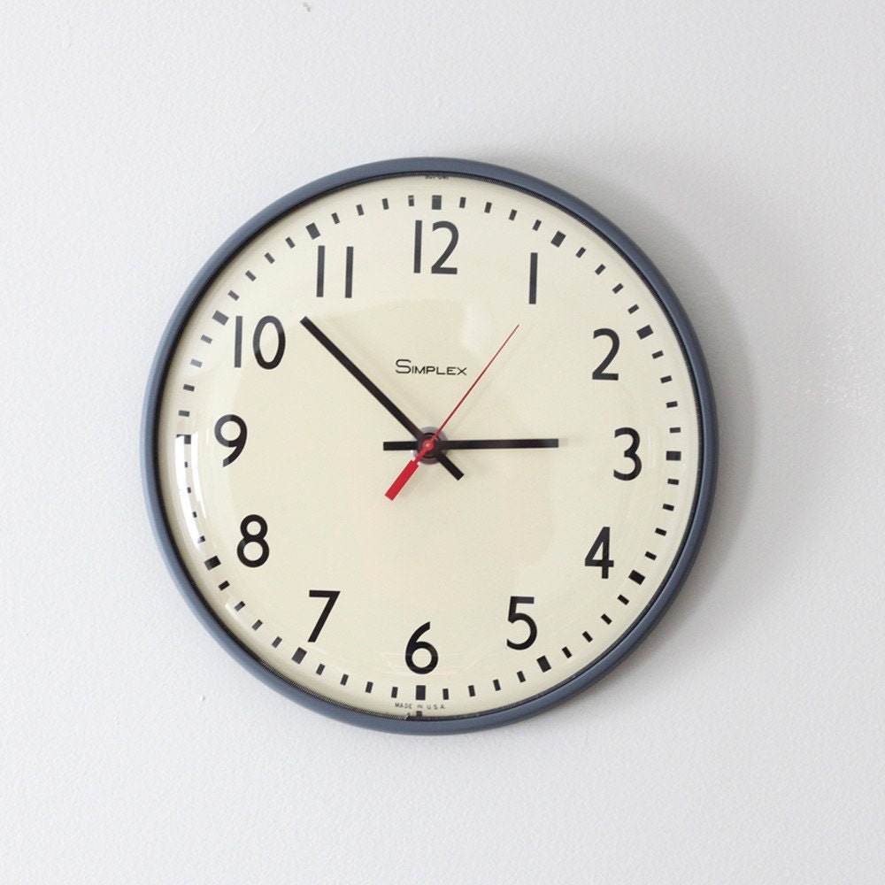 simplex school wall clock
