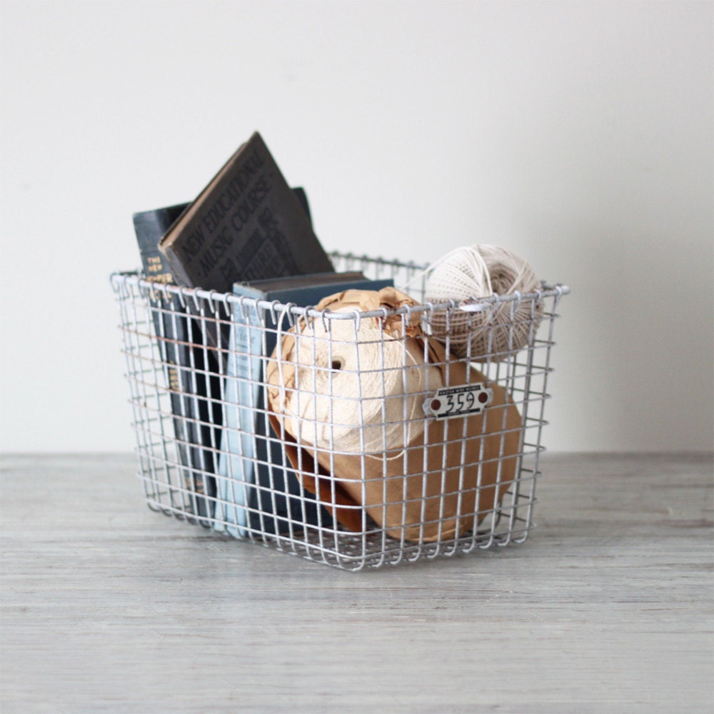 vintage school locker basket