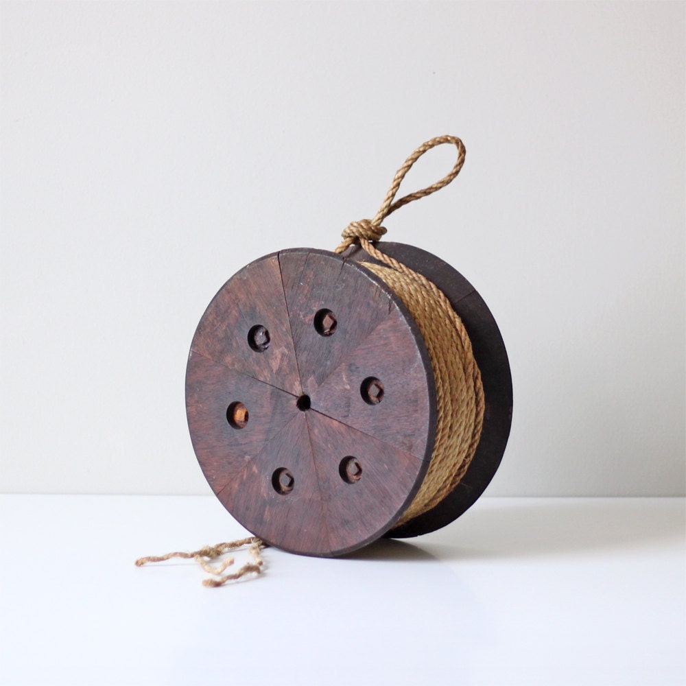 industrial factory wheel / vintage wood circle mold