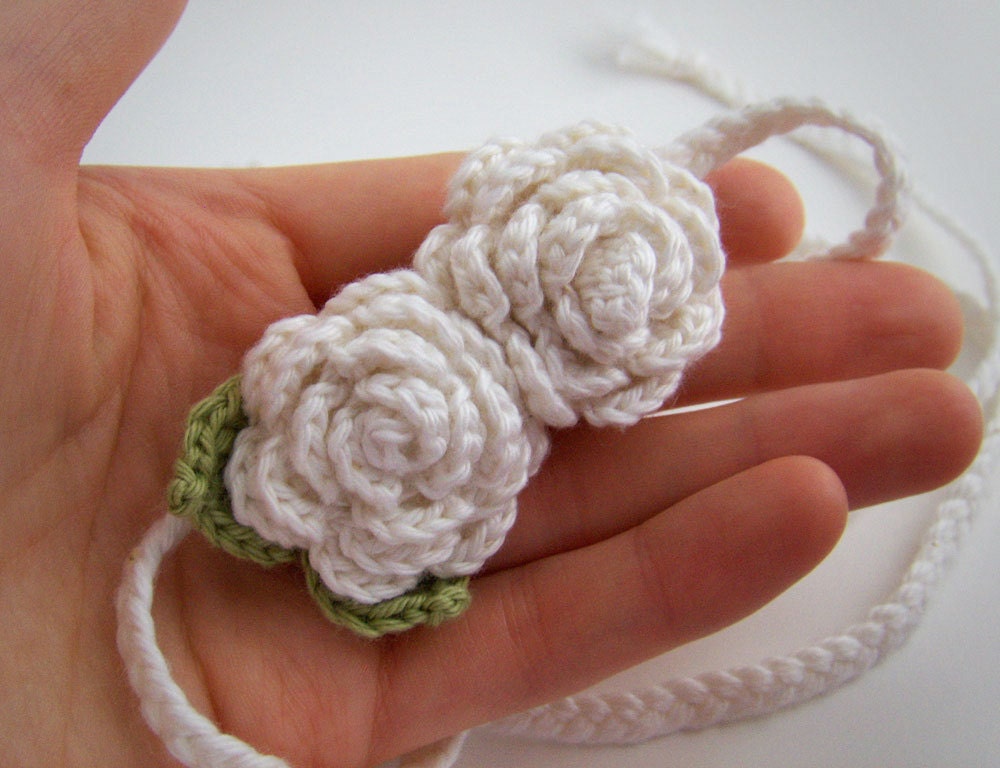 White Flower Headband, Girls Hair Accessories