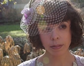 Silver Screen bird cage veil and fascinator