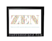 Personalized Nursery print - Child's name with alphabet and quote, 8x10