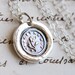 Forget Me Not Victorian Wax Seal Necklace - Fine Silver, Sterling Silver