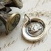 Peace Dove Victorian Wax Seal Necklace - Fine Silver, Sterling Silver