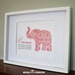 Elephant Baby Nursery Art, Personalized, Baby Shower Gift 8x10