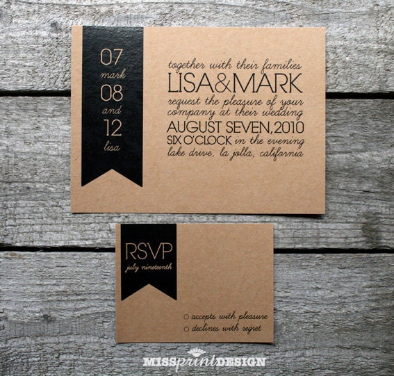 simple bold banner ECO WEDDING INVITATION